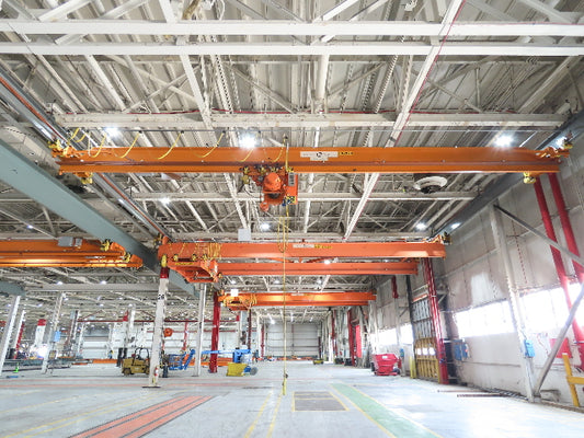 Cleveland Tramrail P&H 5 Ton Single Girder Underhung Bridge Crane 44' 6" Span