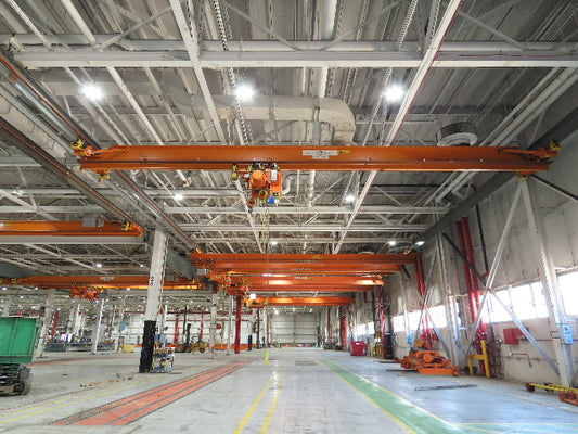 Cleveland Tramrail P&H 5 Ton Single Girder Underhung Bridge Crane 44' 6" Span