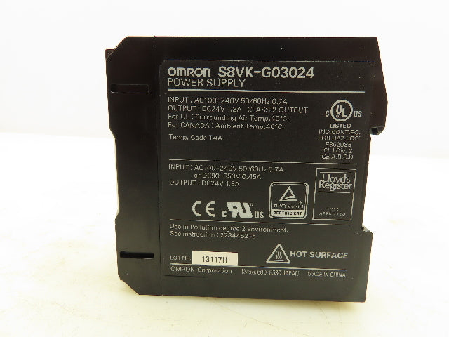 Omron S8VK-G03024 Power Supply input 100-240VAC 1.3A Class 2 Lot Of 2