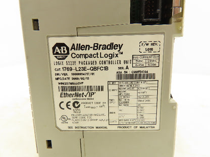 Allen Bradley 1769-L23E-QBFC1B Packaged Controller Unit 24VDC 16 Digital Outputs