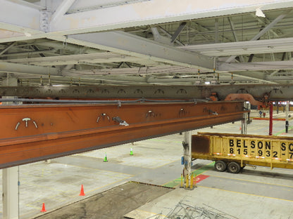 Cleveland Tramrail P&H 1 Ton Single Girder Underhung Bridge Crane 45' 10" Span