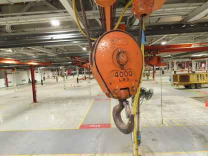 Cleveland Tramrail P&H 2 Ton Single Girder Underhung Bridge Crane 45' 10" Span
