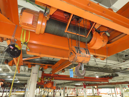 Cleveland Tramrail P&H 4 Ton Double Girder Underhung Bridge Crane 45' 10" Span