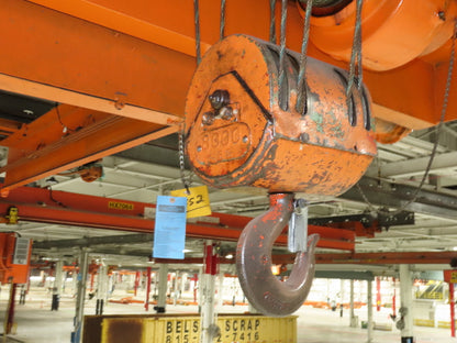 Cleveland Tramrail P&H 4 Ton Double Girder Underhung Bridge Crane 45' 10" Span