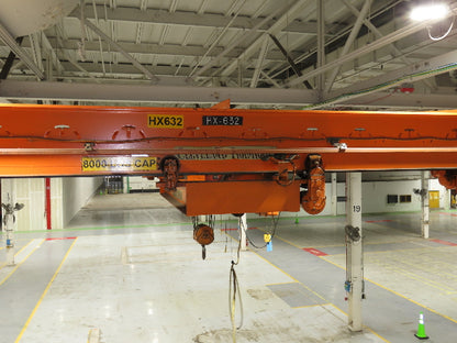 Cleveland Tramrail P&H 4 Ton Double Girder Underhung Bridge Crane 45' 10" Span