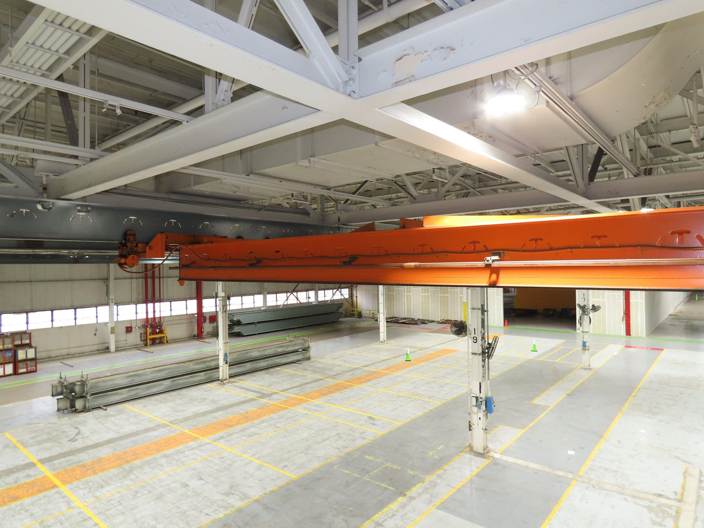 Cleveland Tramrail P&H 4 Ton Double Girder Underhung Bridge Crane 45' 10" Span