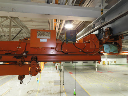 Cleveland Tramrail P&H 4 Ton Double Girder Underhung Bridge Crane 45' 10" Span