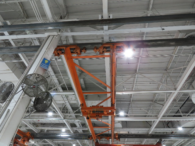 Cleveland Tramrail P&H 4 Ton Double Girder Underhung Bridge Crane 45' 10" Span