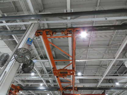 Cleveland Tramrail P&H 4 Ton Double Girder Underhung Bridge Crane 45' 10" Span