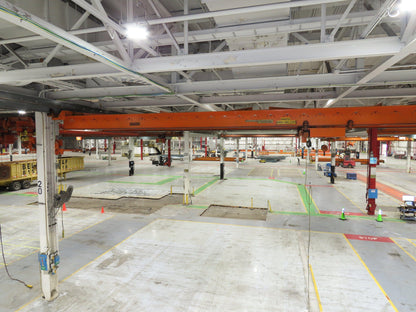 Cleveland Tramrail P&H 4 Ton Double Girder Underhung Bridge Crane 45' 10" Span