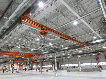 Cleveland Tramrail P&H 1 Ton Single Girder Underhung Bridge Crane 45' 10" Span