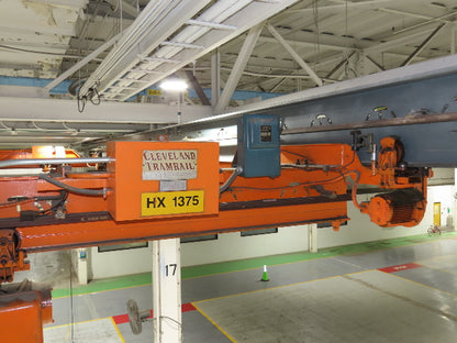 Cleveland Tramrail P&H 1 Ton Single Girder Underhung Bridge Crane 45' 10" Span
