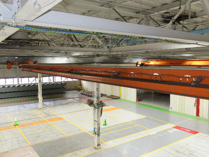 Cleveland Tramrail P&H 1 Ton Single Girder Underhung Bridge Crane 45' 10" Span