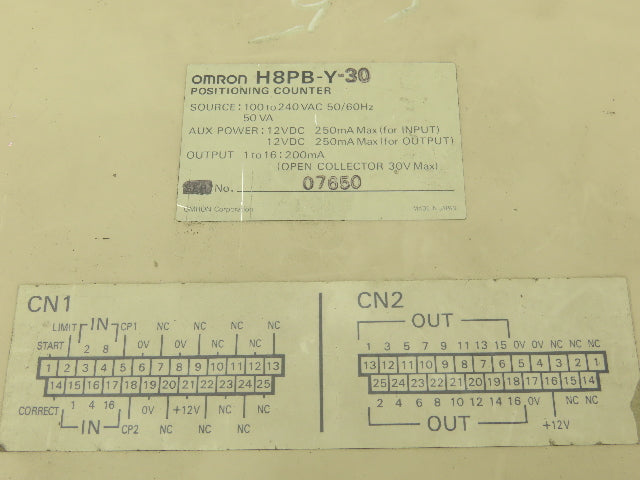 Omron H8PB-Y-30 Cam Positioner Counter 240V