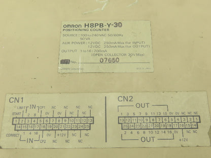 Omron H8PB-Y-30 Cam Positioner Counter 240V