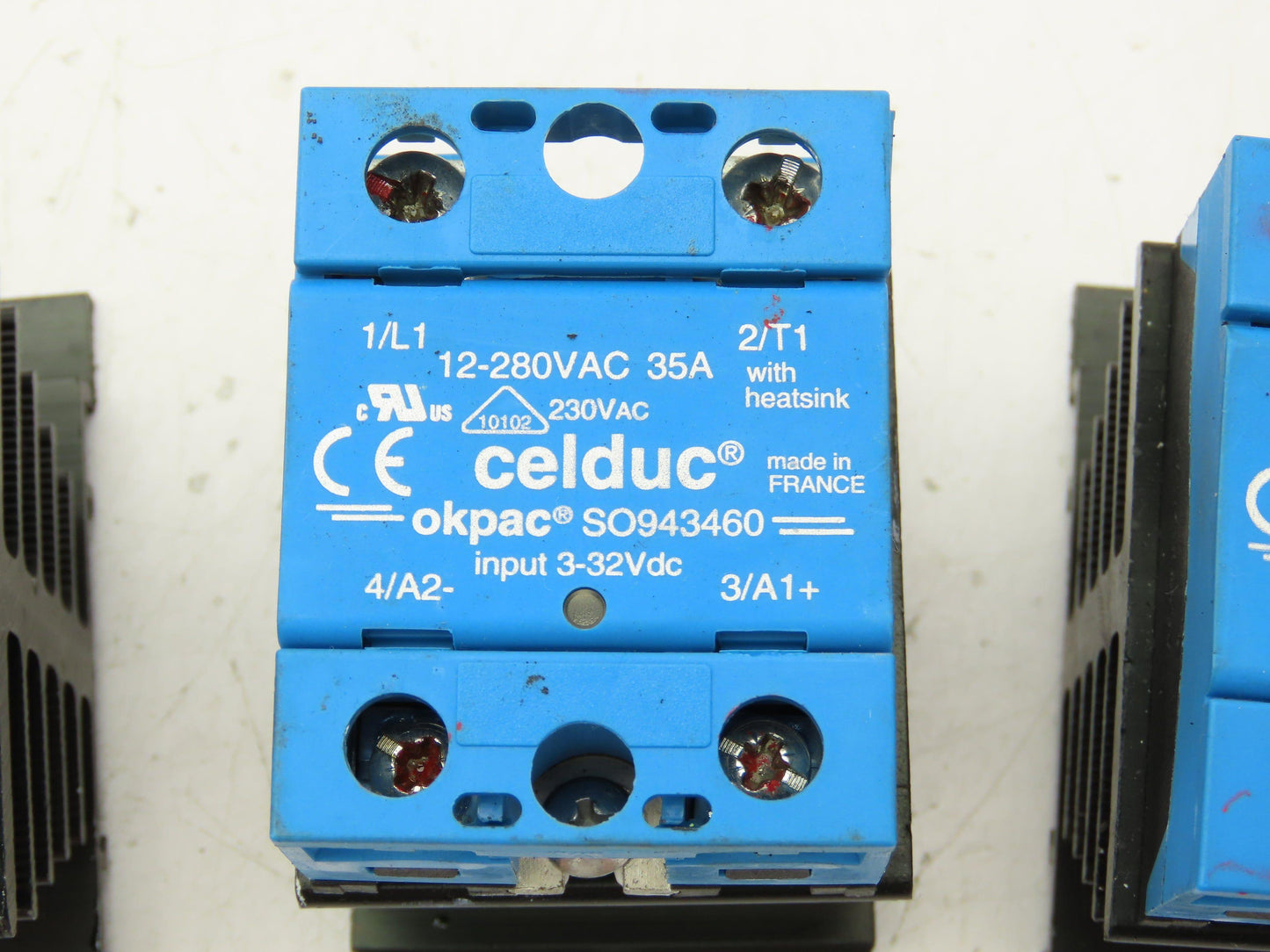 Celduc SO943460 Solid State Relay 35A 280VAC 12VDC With Heatsink Lot of 5