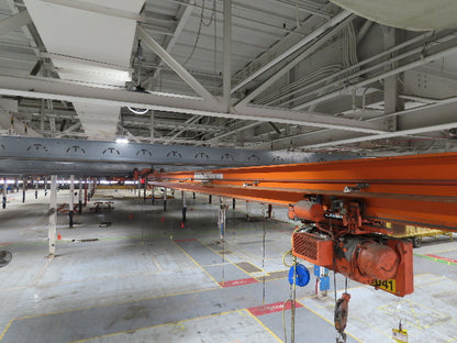 Cleveland Tramrail P&H 2 Ton Single Girder Underhung Bridge Crane 45' 10" Span
