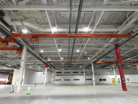 Cleveland Tramrail P&H 2 Ton Single Girder Underhung Bridge Crane 45' 10" Span