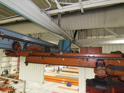 Cleveland Tramrail P&H 1 Ton Single Girder Underhung Bridge Crane 17' Span