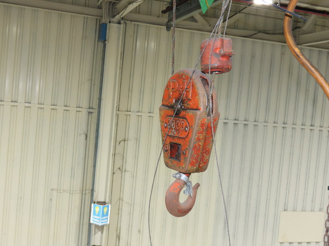 Cleveland Tramrail P&H 1 Ton Single Girder Underhung Bridge Crane 17' Span