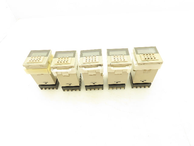 Omron H3CA-8 Timer With Socket Base 250VAC 3A 8 Pin Lot Of 5