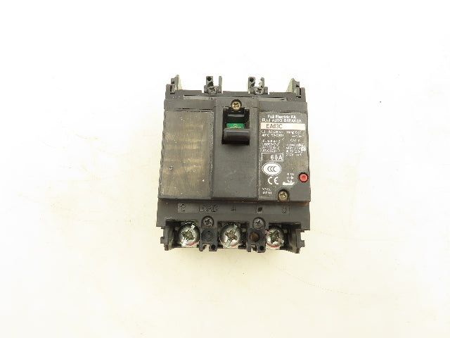 Fuji Electric EA63C Auto Circuit Breaker 60A 690V 3 Pole 40°C 50/60Hz