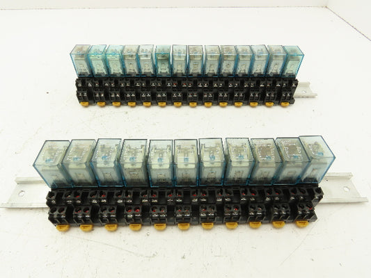 Omron MY2J General Purpose Relay w/Socket 5A 220/240VAC 28VDC 8 Pin Lot Of 25