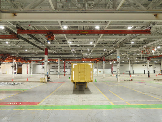 Cleveland Tramrail P&H 1 Ton Single Girder Underhung Bridge Crane 45' 10" Span