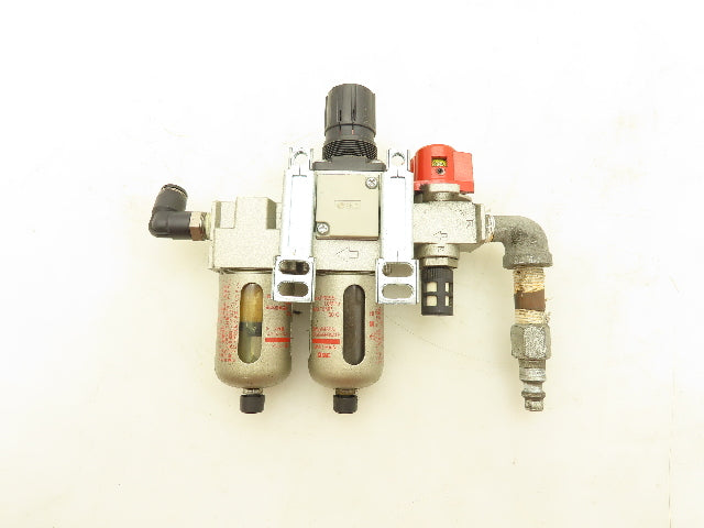 SMC AW20-02E-C Pneumatic Filter Regulator Mist Separator Lockout Valve Assembly