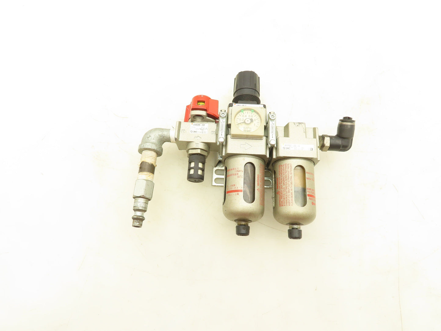 SMC AW20-02E-C Pneumatic Filter Regulator Mist Separator Lockout Valve Assembly