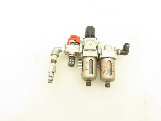 SMC AW20-02E-C Pneumatic Filter Regulator Mist Separator Lockout Valve Assembly