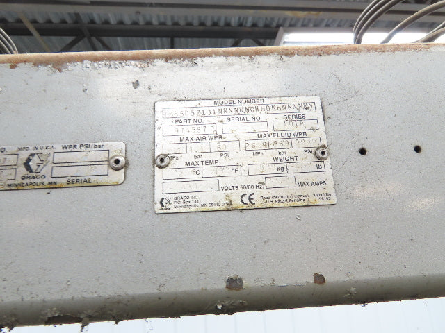 Graco 115659 Therm-O-Flow Hot Melt Drum Unloader 55 Gallon 480V No Motor