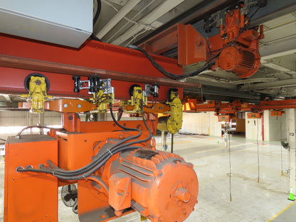 Cleveland Tramrail P&H 5 Ton Single Girder Underhung Bridge Crane 28' Span