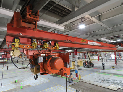Cleveland Tramrail P&H 5 Ton Single Girder Underhung Bridge Crane 28' Span