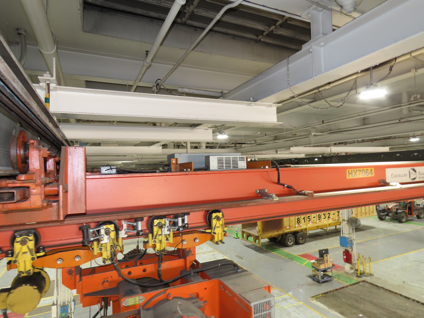 Cleveland Tramrail P&H 5 Ton Single Girder Underhung Bridge Crane 28' Span