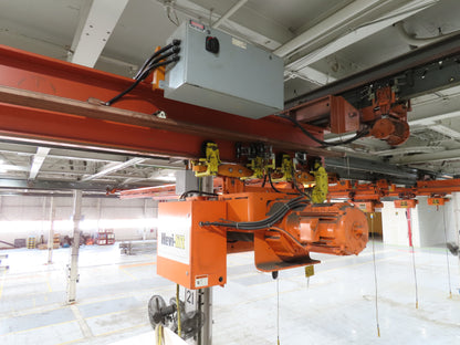 Cleveland Tramrail P&H 5 Ton Single Girder Underhung Bridge Crane 28' Span