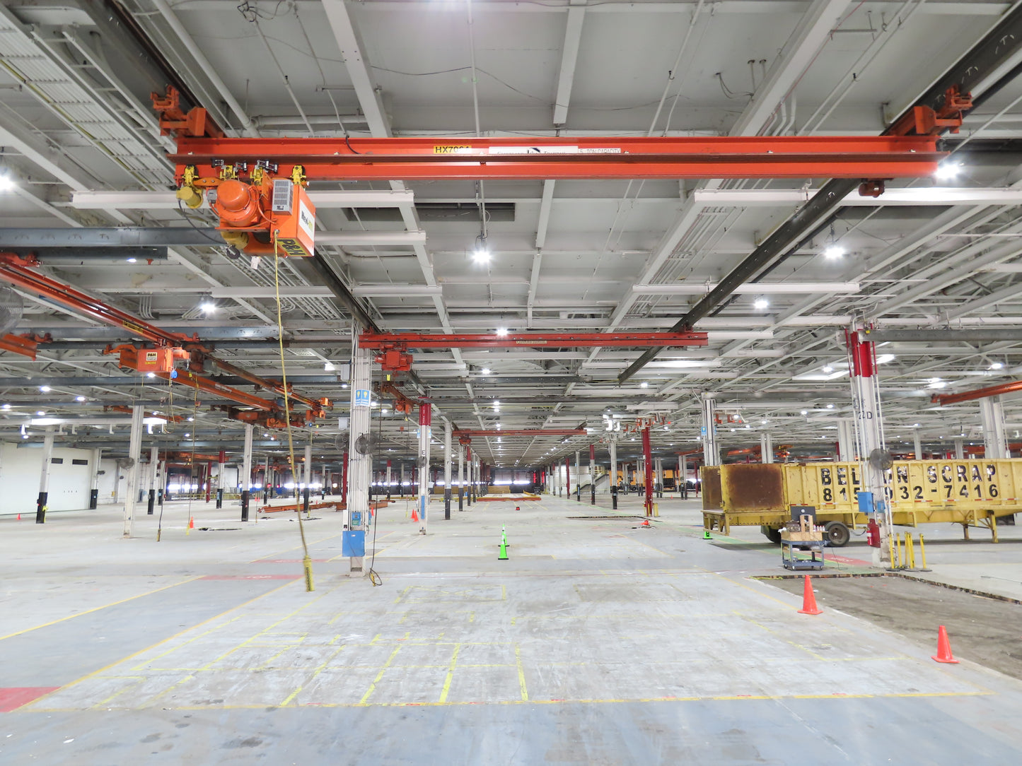 Cleveland Tramrail P&H 5 Ton Single Girder Underhung Bridge Crane 28' Span