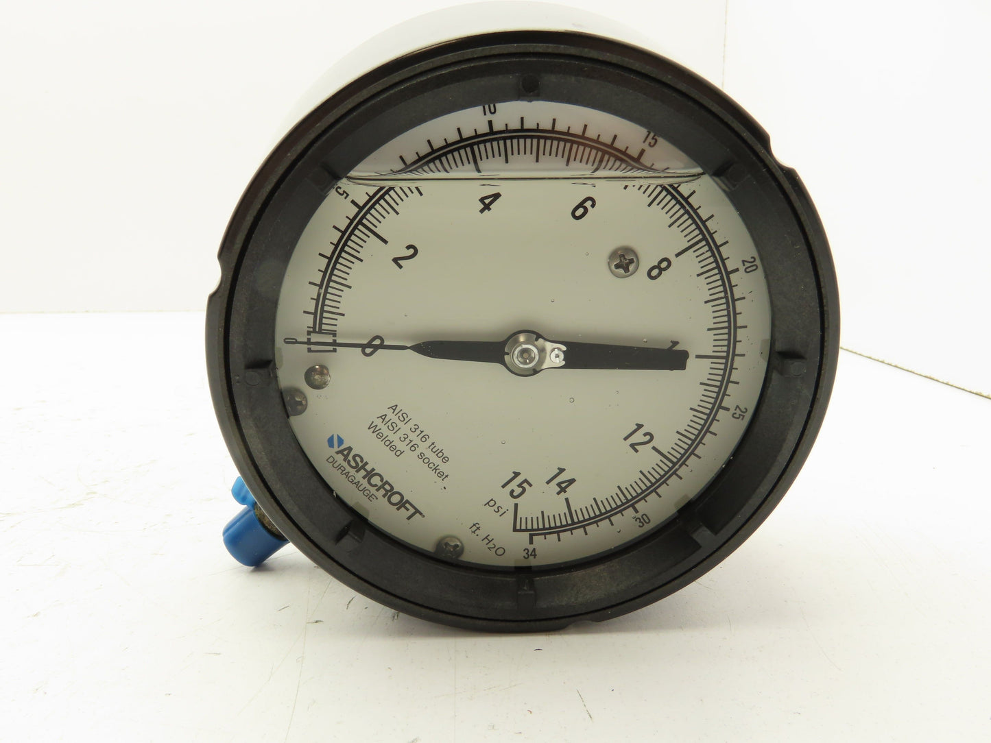 Ashcroft 45-1279-SSL-02L-15# Duraguage Pressure Guage 0-15PSI 4.5" Case 1/4"NPT