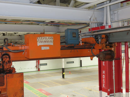 Cleveland Tramrail P&H 1 Ton Single Girder Underhung Bridge Crane 21' 8" Span