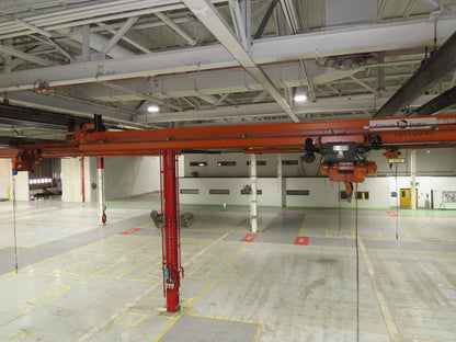 Cleveland Tramrail P&H 2 Ton Single Girder Underhung Bridge Crane 45' 10" Span