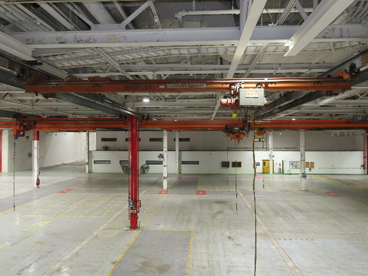 Cleveland Tramrail P&H 1 Ton Single Girder Underhung Bridge Crane 21' 8" Span