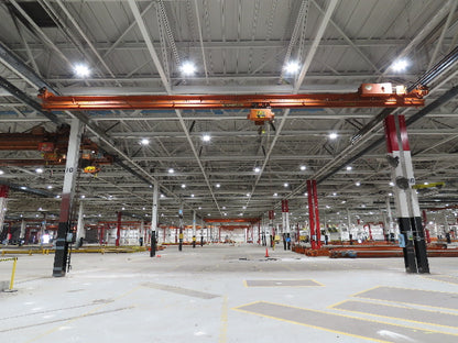 Cleveland Tramrail P&H 1 Ton Single Girder Underhung Bridge Crane 45' 10" Span