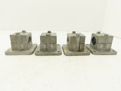 Rose Krieger RFB1500 Flange Clamp 1.5" Round Tube Aluminum 4x4" Base Lot of 4