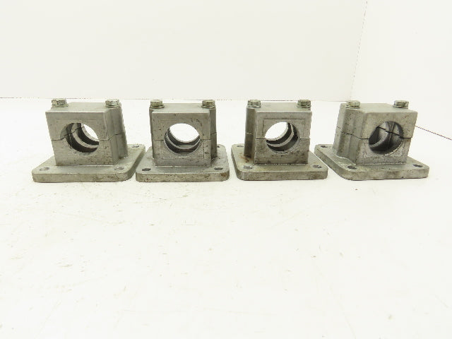 Rose Krieger RFB1500 Flange Clamp 1.5" Round Tube Aluminum 4x4" Base Lot of 4