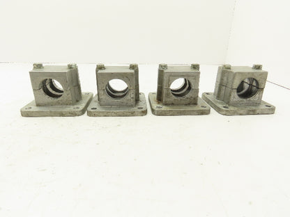 Rose Krieger RFB1500 Flange Clamp 1.5" Round Tube Aluminum 4x4" Base Lot of 4