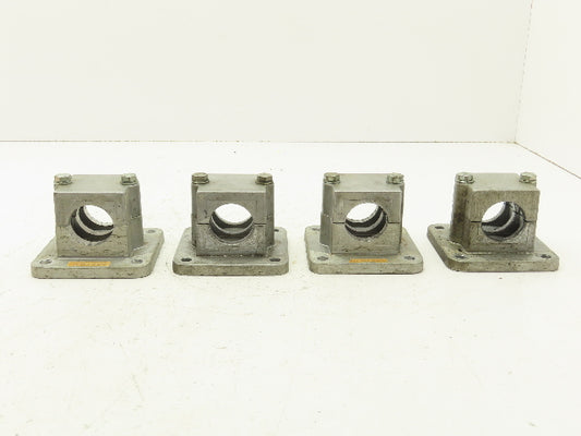 Rose Krieger RFB1500 Flange Clamp 1.5" Round Tube Aluminum 4x4" Base Lot of 4
