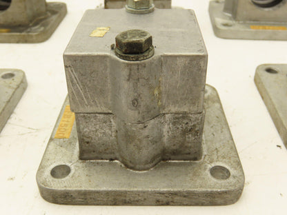 Rose Krieger RFB1500 Flange Clamp 1.5" Round Tube Aluminum 4x4" Base Lot of 12