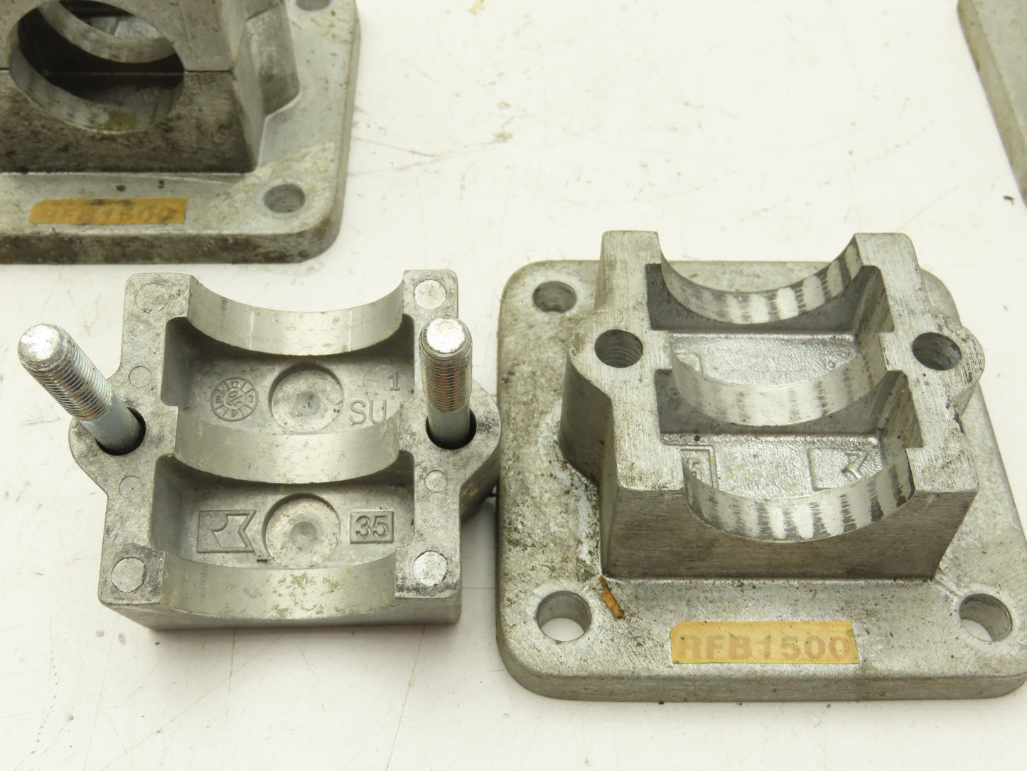 Rose Krieger RFB1500 Flange Clamp 1.5" Round Tube Aluminum 4x4" Base Lot of 12