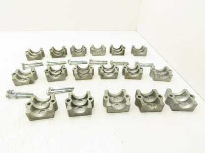 Rose Krieger Flange Clamp 1.5" Round Tube Aluminum Top Plate Only Lot of 17