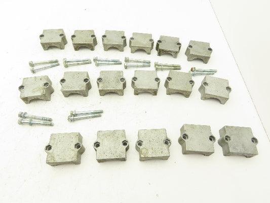 Rose Krieger Flange Clamp 1.5" Round Tube Aluminum Top Plate Only Lot of 17
